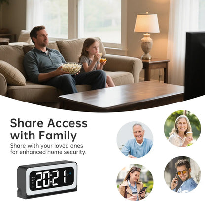 ⚡Hot Sales 49% OFF🔥Smart Digital Clock Camera with Dual Band WiFi (5GHz & 2.4GHz) | Home Security & Real-Time Monitoring System