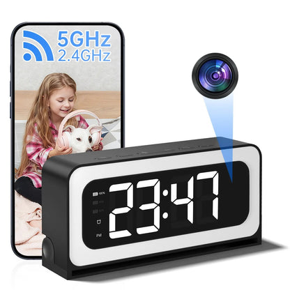 ⚡Hot Sales 49% OFF🔥Smart Digital Clock Camera with Dual Band WiFi (5GHz & 2.4GHz) | Home Security & Real-Time Monitoring System